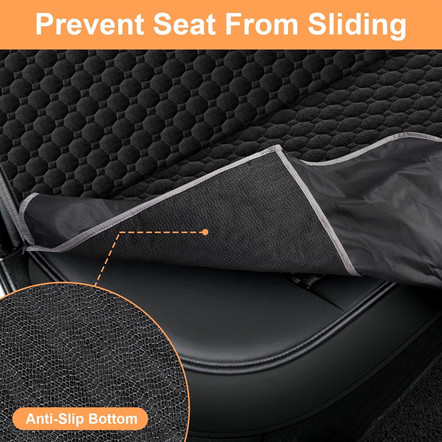 Ultimate Dog Car Seat Cover: 2025 Upgraded Heavy Duty Waterproof & Scratch-Resistant Hammock for Back Seat - Perfect for Sedans, Trucks, and SUVs - Standard Size in Sleek Black