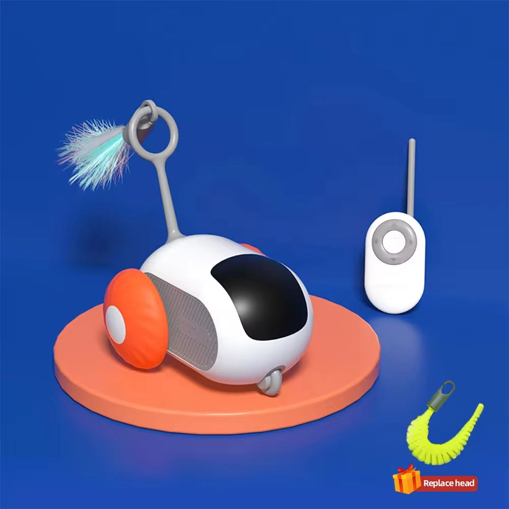 Electric Cat Toys Remote Control Sports Car Teaser Stick Self-Help Boredom Reliever Indoor Cat Interactive Smart Cat Toys