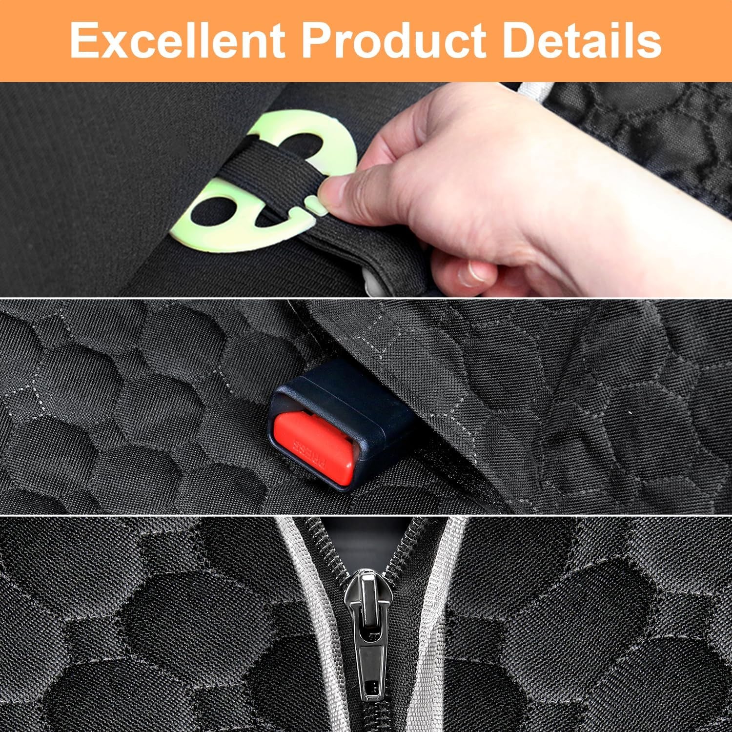 Ultimate Dog Car Seat Cover: 2025 Upgraded Heavy Duty Waterproof & Scratch-Resistant Hammock for Back Seat - Perfect for Sedans, Trucks, and SUVs - Standard Size in Sleek Black