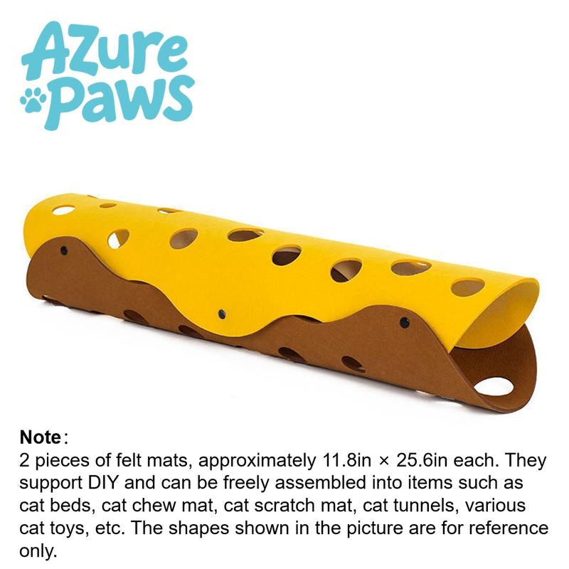 Interlockable Paper Scratch Board: a Multifunctional Pet Toy for Cats – Features Maze Holes, Crawl Tunnel, Scratch Pad, and 2-In-1 Space for Sleeping & Playing; Includes Button Screws, Installation Tools, Ideal for DIY Enthusiasts Festival Gifts