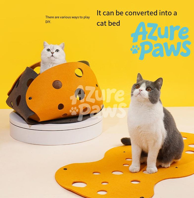 Interlockable Paper Scratch Board: a Multifunctional Pet Toy for Cats – Features Maze Holes, Crawl Tunnel, Scratch Pad, and 2-In-1 Space for Sleeping & Playing; Includes Button Screws, Installation Tools, Ideal for DIY Enthusiasts Festival Gifts