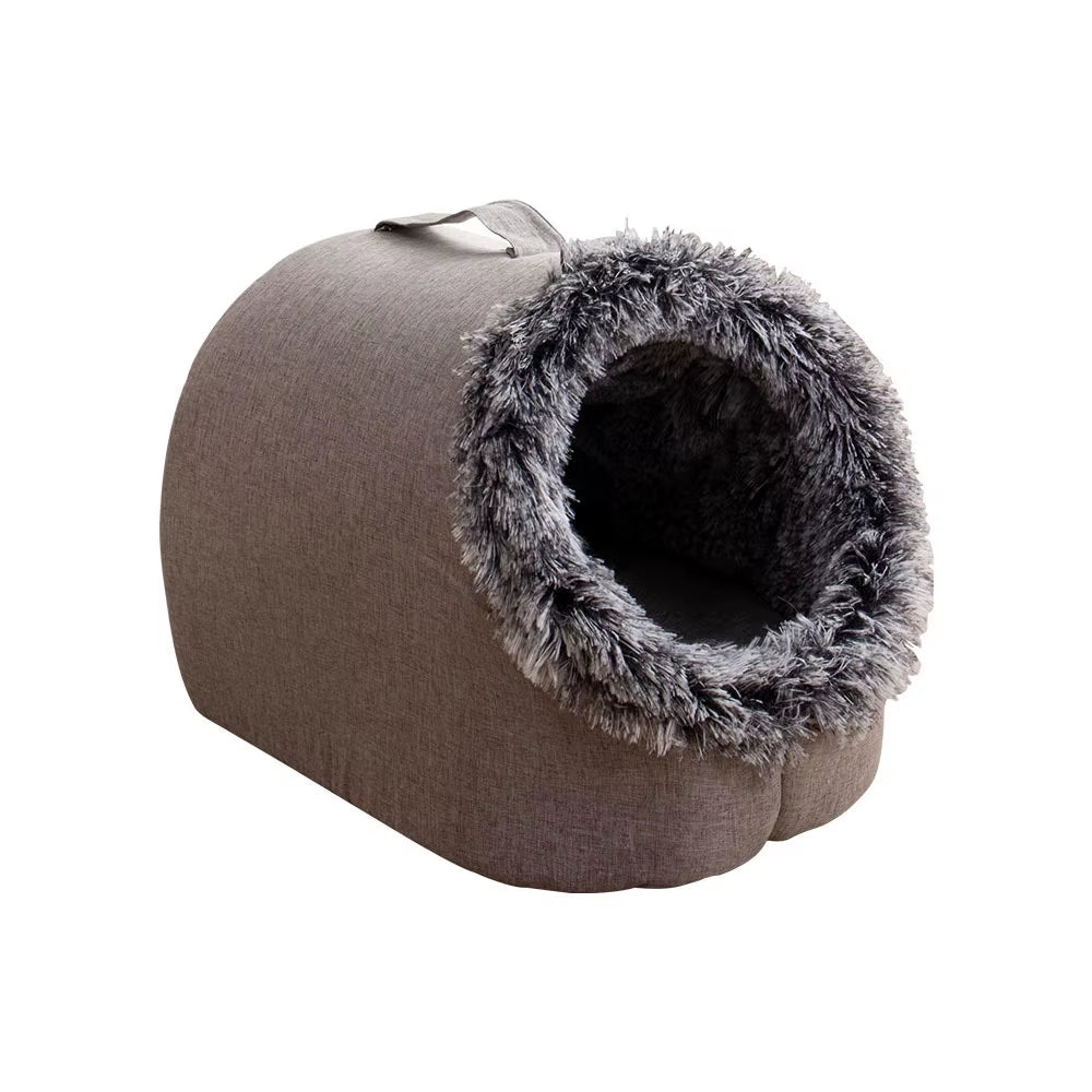Self-Warming Winter Dog Bed and Cozy Cat Sleeping Tent for Small to Medium Pets