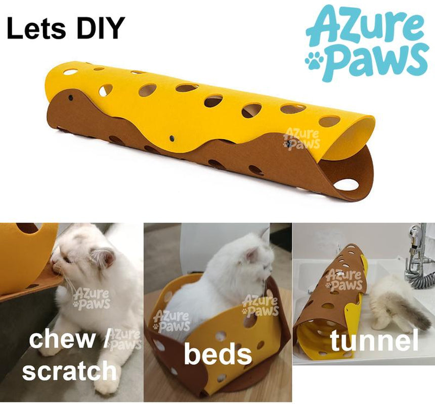 Interlockable Paper Scratch Board: a Multifunctional Pet Toy for Cats – Features Maze Holes, Crawl Tunnel, Scratch Pad, and 2-In-1 Space for Sleeping & Playing; Includes Button Screws, Installation Tools, Ideal for DIY Enthusiasts Festival Gifts