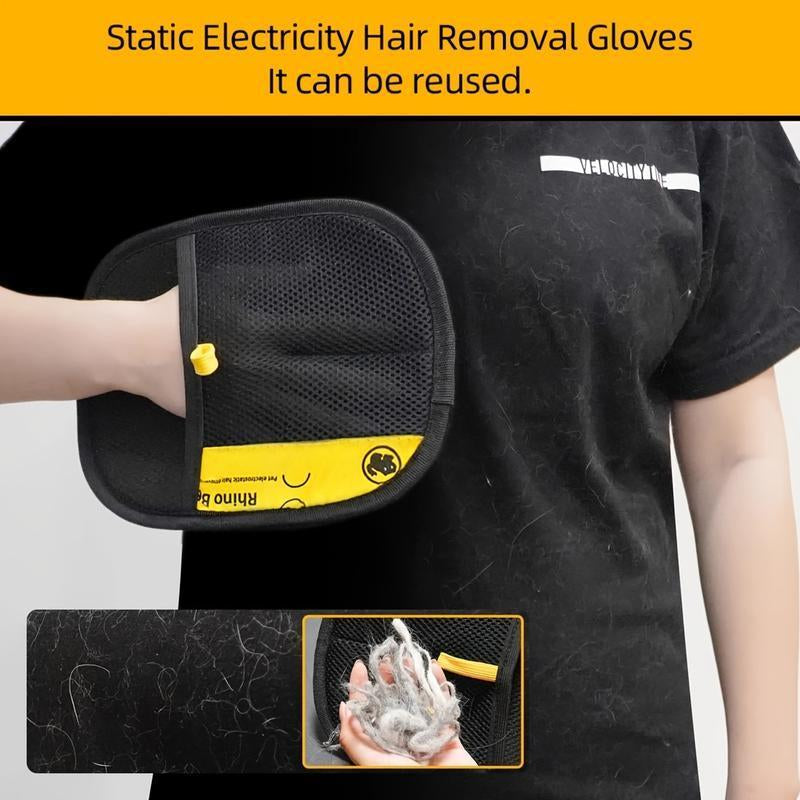 2 PCS Pet Hair Removal Glove, 2025 Upgrade Magic Brush Pet Hair, Reusable Cat Dog Grooming Gloves Pet Hair Remover Electrostatic Gloves for Washing, Deshedding, Grooming