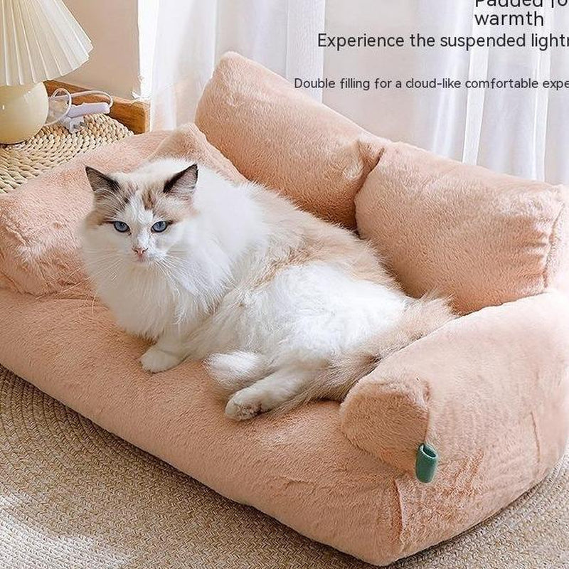 Cozy Flannel Cat Sofa: Washable, Warm, and Perfect for Your Feline Friend