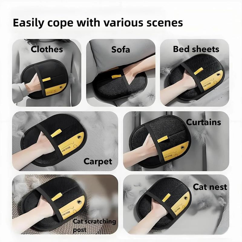 2 PCS Pet Hair Removal Glove, 2025 Upgrade Magic Brush Pet Hair, Reusable Cat Dog Grooming Gloves Pet Hair Remover Electrostatic Gloves for Washing, Deshedding, Grooming