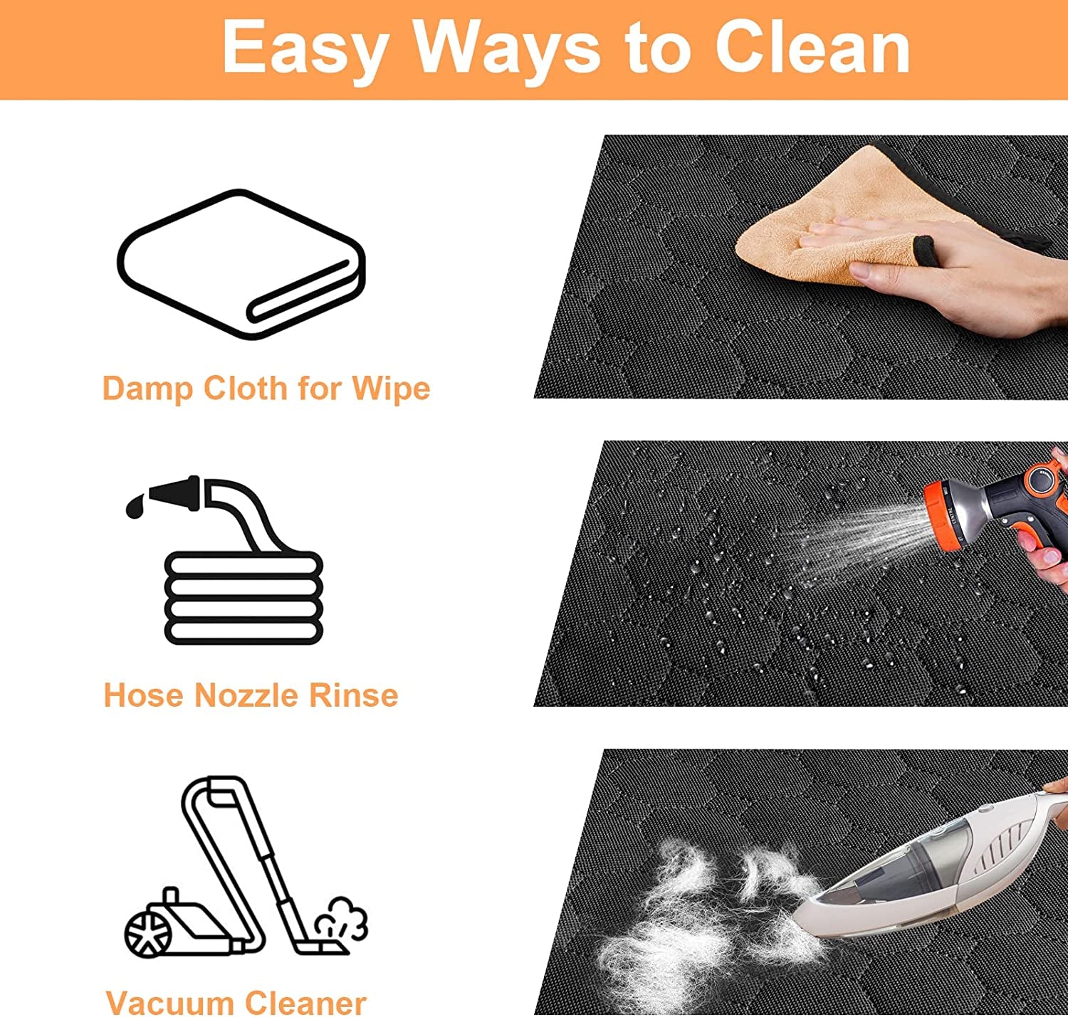 Ultimate Dog Car Seat Cover: 2025 Upgraded Heavy Duty Waterproof & Scratch-Resistant Hammock for Back Seat - Perfect for Sedans, Trucks, and SUVs - Standard Size in Sleek Black