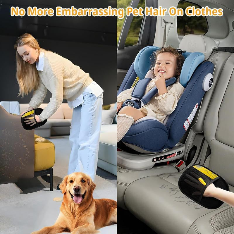 2 PCS Pet Hair Removal Glove, 2025 Upgrade Magic Brush Pet Hair, Reusable Cat Dog Grooming Gloves Pet Hair Remover Electrostatic Gloves for Washing, Deshedding, Grooming