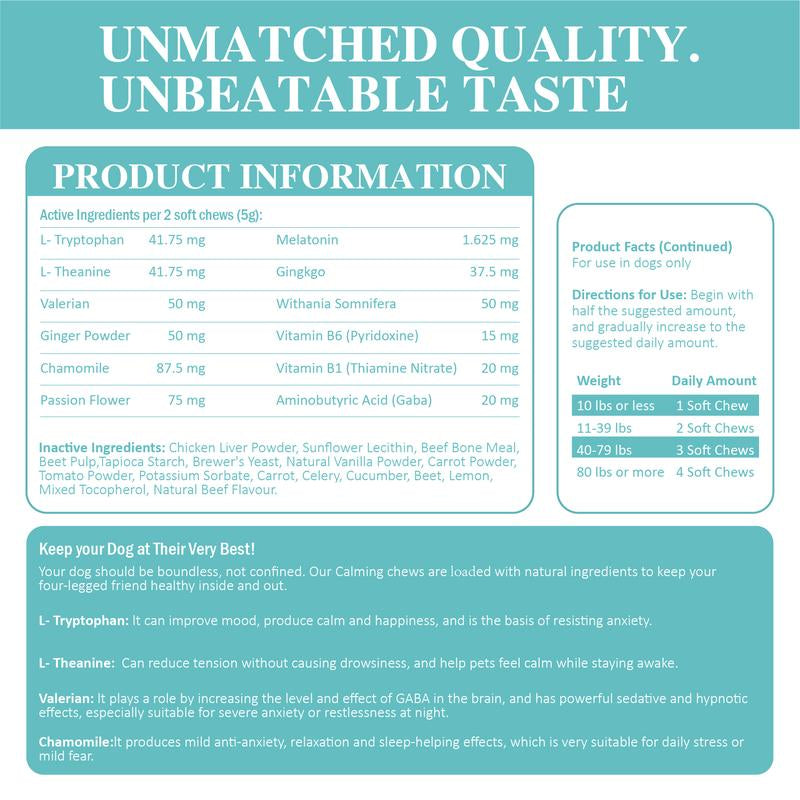 Enhealthy Probiotics Dog Soft Chews Variety Pack 8-In-1 12-In-1 Multivitamins & Calming Joint Gut Skin Heart & Relax Support Beef Flavor Tiktokshop Blackfriday