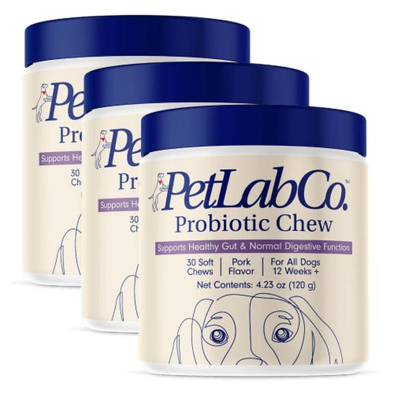 3X Petlab Co. Probiotics for Dogs Soft Chews for Seasonal Allergies, Gut, and Digestive Health. Vet-Reviewed, Premium-Quality Ingredients - Supplements